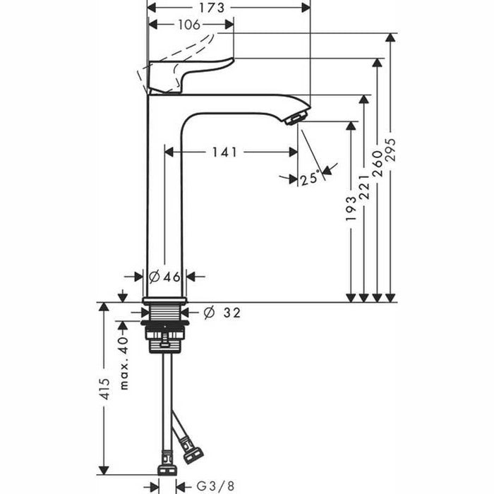 Hansgrohe Metris - Single Lever Basin Mixer 200 - Unbeatable Bathrooms