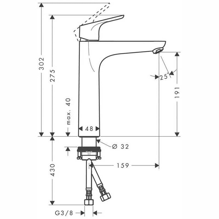 Hansgrohe Focus - Single Lever Basin Mixer 190 - Unbeatable Bathrooms