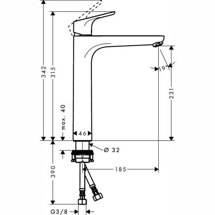 Hansgrohe Focus - Single Lever Basin Mixer 230 - Unbeatable Bathrooms