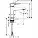 Hansgrohe Metropol - Single Lever Basin Mixer 100 with Lever Handle for Cloakroom Basins for Cold Water - Unbeatable Bathrooms