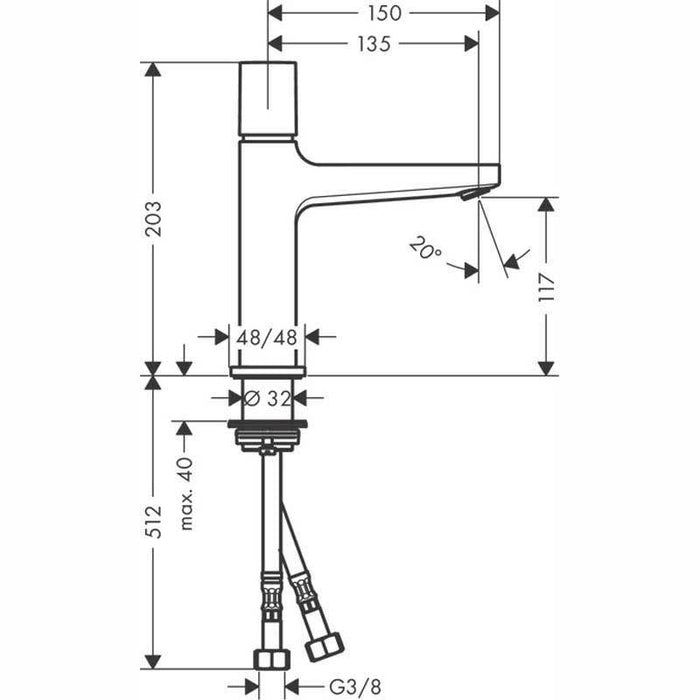 Hansgrohe Metropol - Basin Mixer 110 Select with Push-Open Waste - Unbeatable Bathrooms