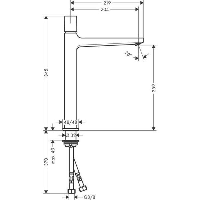 Hansgrohe Metropol - Basin Mixer 260 Select with Push-Open Waste - Unbeatable Bathrooms