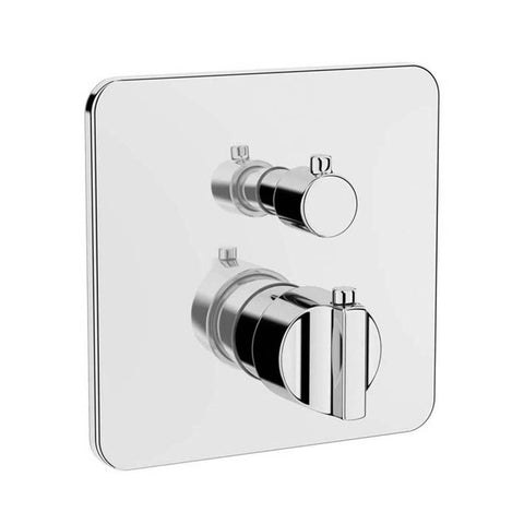 Vitra Suit Wall Mounted Thermostatic Bath Shower Mixer - Exposed Part - Chrome - Unbeatable Bathrooms