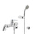 Vitra Solid S Bath Shower Mixer with Elbow, Hose & Handset - Unbeatable Bathrooms