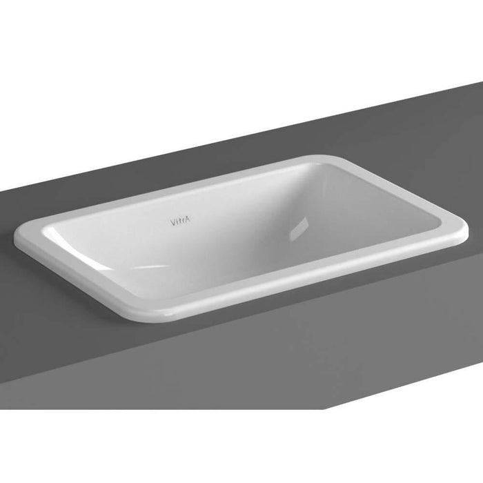 Vitra S20 Square 45/50/55cm Counter Inset Basin - 0 & 1TH - Unbeatable Bathrooms