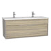 Vitra Integra 1200mm Double Vanity Unit - Wall Hung 1 Drawer Unit - Unbeatable Bathrooms