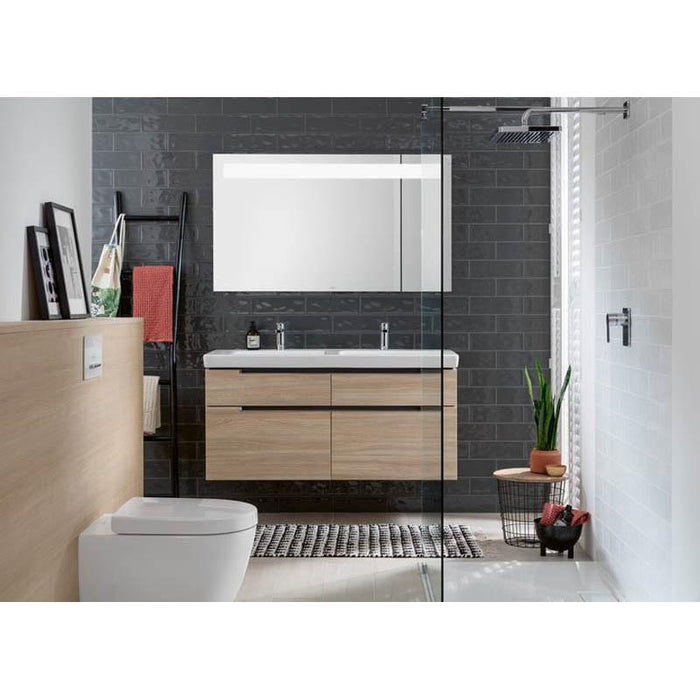 Villeroy & Boch Subway 2.0 1300mm Double Vanity Unit - Wall Hung 4 Drawer Unit - Unbeatable Bathrooms