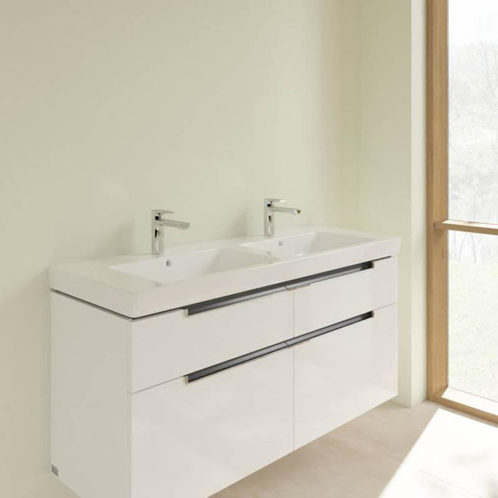 Villeroy & Boch Subway 2.0 1300mm Double Vanity Unit - Wall Hung 4 Drawer Unit - Unbeatable Bathrooms