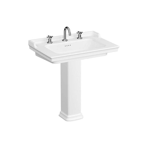 Vitra Valarte 65/80/100cm Pedestal Basin - 1, 2 & 3TH - Unbeatable Bathrooms