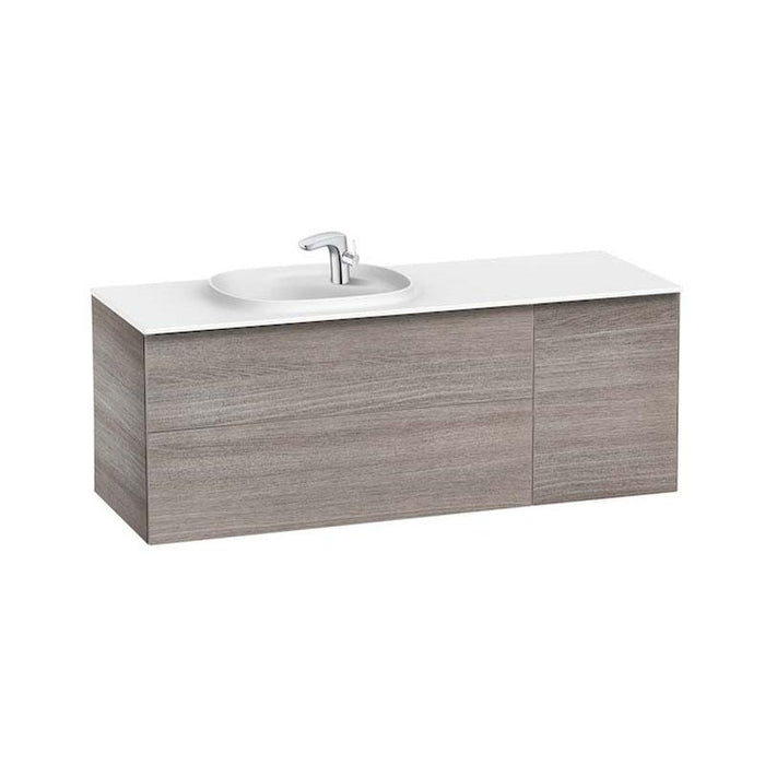 Roca Beyond 10/12/1400mm Vanity Unit - Wall Hung 2 Drawer & 1 Door Unit with Surfex Basin - Unbeatable Bathrooms