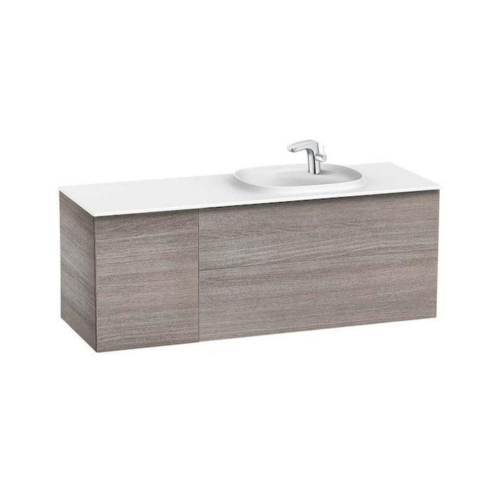 Roca Beyond 10/12/1400mm Vanity Unit - Wall Hung 2 Drawer & 1 Door Unit with Surfex Basin - Unbeatable Bathrooms