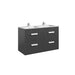 Roca Debba Unik 1200mm Double Vanity Unit - Wall Hung 4 Drawer Unit with Basin - Unbeatable Bathrooms