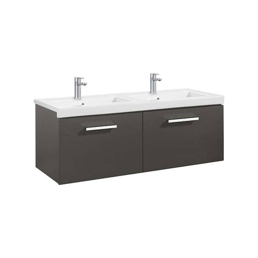 Roca Prisma Unik 1200mm Double Vanity Unit - Wall Hung 2 Drawer Unit - Unbeatable Bathrooms