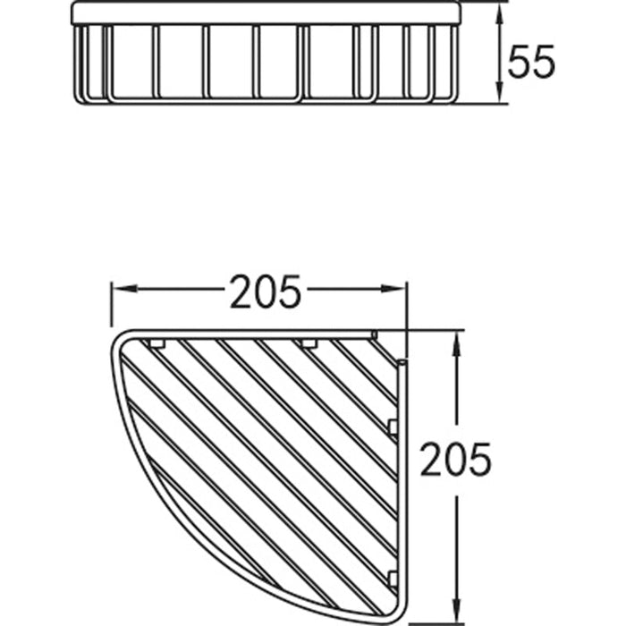 Flova Corner Rack 205mm - Unbeatable Bathrooms