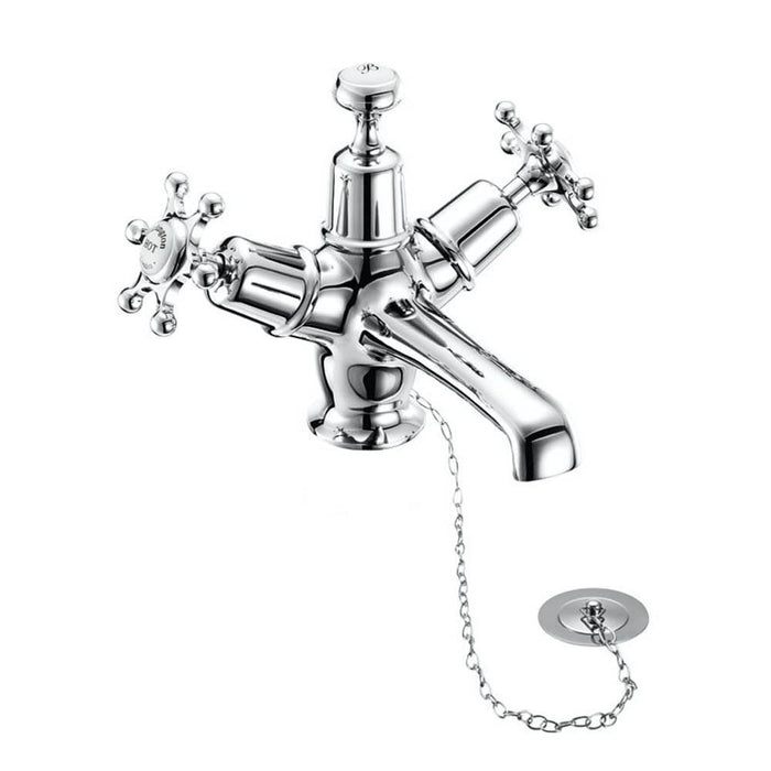 Burlington Birkenhead Basin Mixer with Plug & Chain Waste - Unbeatable Bathrooms