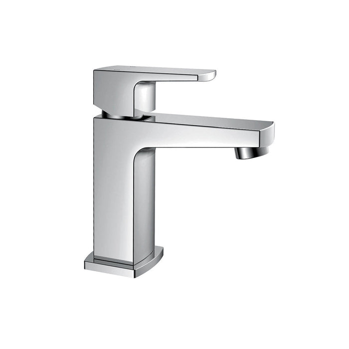 Flova Dekka 145mm Mono Basin Mixer with Slotted Clicker Waste Set - Unbeatable Bathrooms