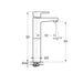 Flova Dekka Tall 320mm Mono Basin Mixer with Clicker Waste Set - Unbeatable Bathrooms