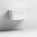 Nuie Deco 800mm Wall Hung 1 Drawer Fluted Vanity Unit & Worktop - Satin White - Unbeatable Bathrooms