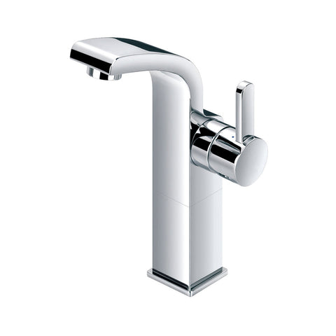 Flova Essence Mid Height 218mm Mono Basin Mixer with Clicker Waste Set - Unbeatable Bathrooms