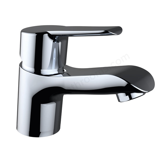 Essential Napo Mini Mono Basin Mixer with Click Waste 1 Tap Hole Chrome - Unbeatable Bathrooms