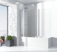 Sommer Extended 1500 x 979mm Half Radius Bath Screen with Fixed Panel - Unbeatable Bathrooms