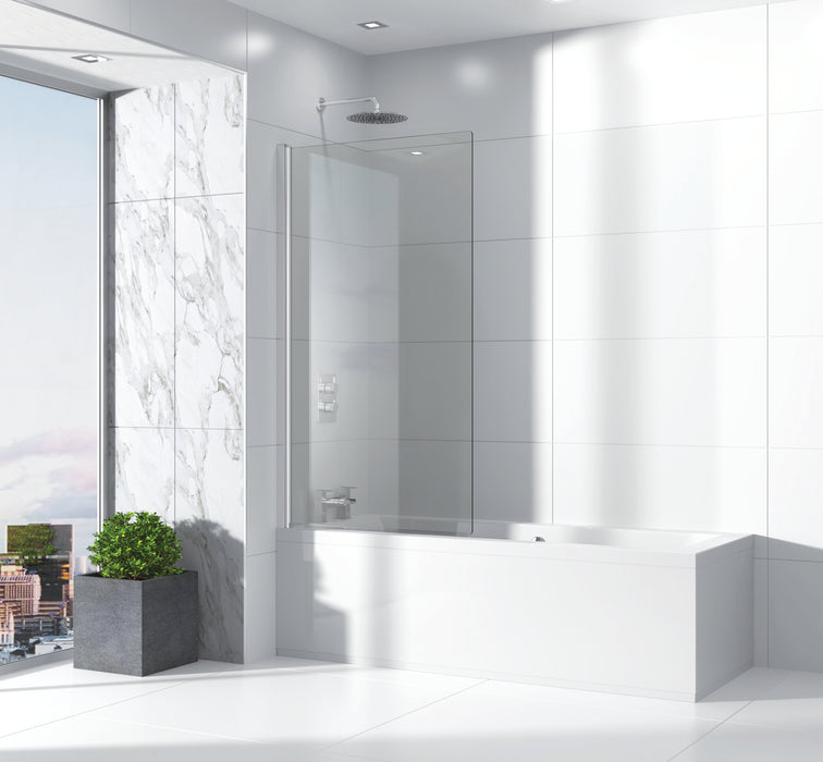 Sommer Evolve 1500 x 897mm Half Radius Bath Screen - Unbeatable Bathrooms