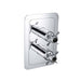 JTP Grosvenor Black Pinch Thermostatic Concealed 1 Outlet 2 Controls Shower Valve - Unbeatable Bathrooms