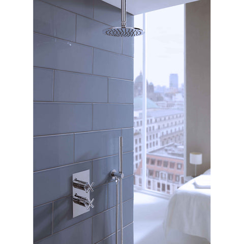 JTP Solex Thermostatic Concealed 3 Outlet 2 Controls Shower Valve - Unbeatable Bathrooms