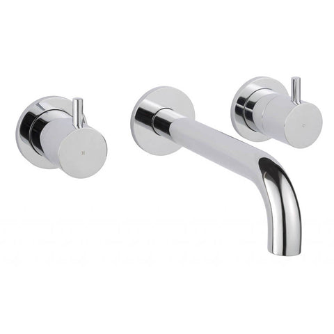 JTP Florence 3 Hole Wall Mounted Basin Mixer Tap - Unbeatable Bathrooms