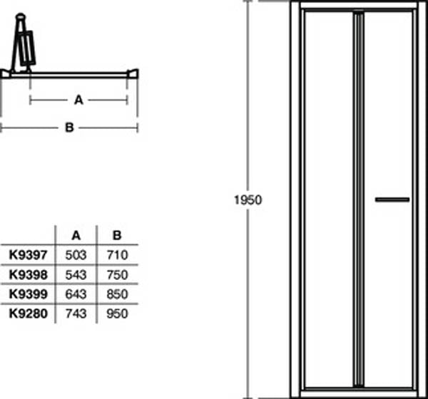 Ideal Standard Connect 2 Square Shower Enclosure with Bi-Fold Door & Idealclean Clear Glass - Unbeatable Bathrooms