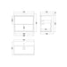 Hudson Reed Coast Vanity Unit - Wall Hung 1 Drawer Unit with Basin - Unbeatable Bathrooms