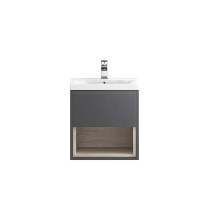 Hudson Reed Coast Vanity Unit - Wall Hung 1 Drawer Unit with Basin - Unbeatable Bathrooms