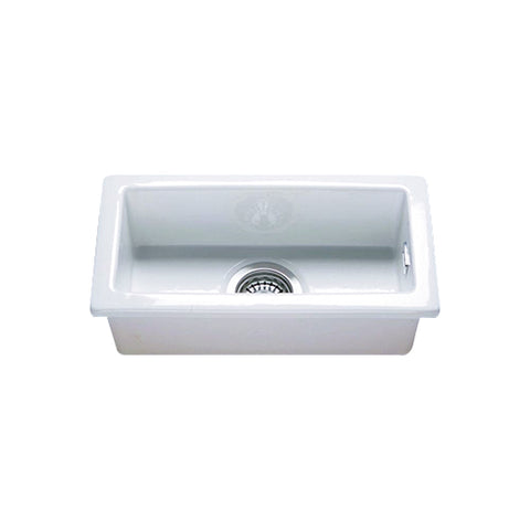 RAK Gourmet 7 Ceramic Belfast Kitchen Sink - 1 Bowl - White - Unbeatable Bathrooms