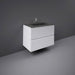 RAK Precious 800mm Vanity Unit - Wall Hung 2 Drawer Unit with Drop-In Basin - Unbeatable Bathrooms