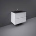 RAK Precious 800mm Vanity Unit - Wall Hung 2 Drawer Unit with Drop-In Basin - Unbeatable Bathrooms