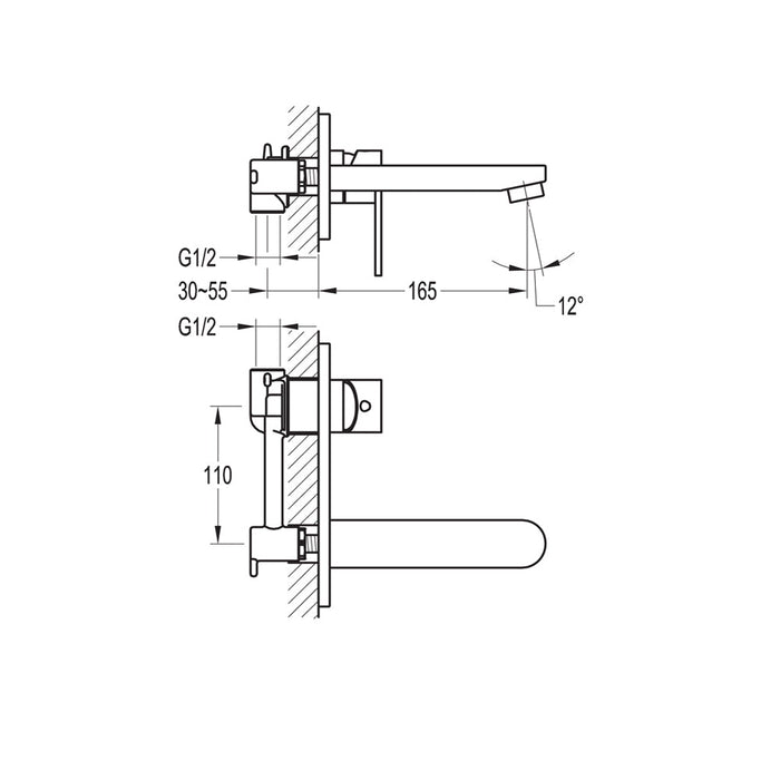 Flova Smart Concealed Single Lever Basin Mixer with Slotted Clicker Waste Set - Unbeatable Bathrooms