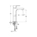 Flova Smart Mid Height Basin Mixer with Slotted Clicker Waste Set - Unbeatable Bathrooms