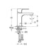 Flova Smart 147mm Mono Basin Mixer with Slotted Clicker Waste Set - Unbeatable Bathrooms