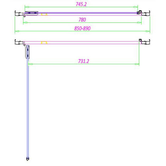 Sommer 8mm Hinged Shower Door - 1900mm - Various Sizes - Unbeatable Bathrooms