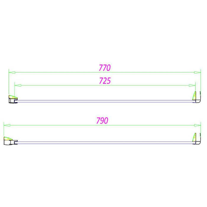 Sommer 8mm Hinged Shower Door - 1900mm - Various Sizes - Unbeatable Bathrooms