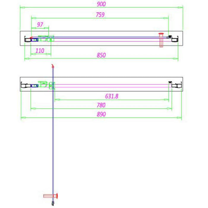 Sommer 6mm Pivot Shower Door - 1900mm - Various Sizes - Unbeatable Bathrooms