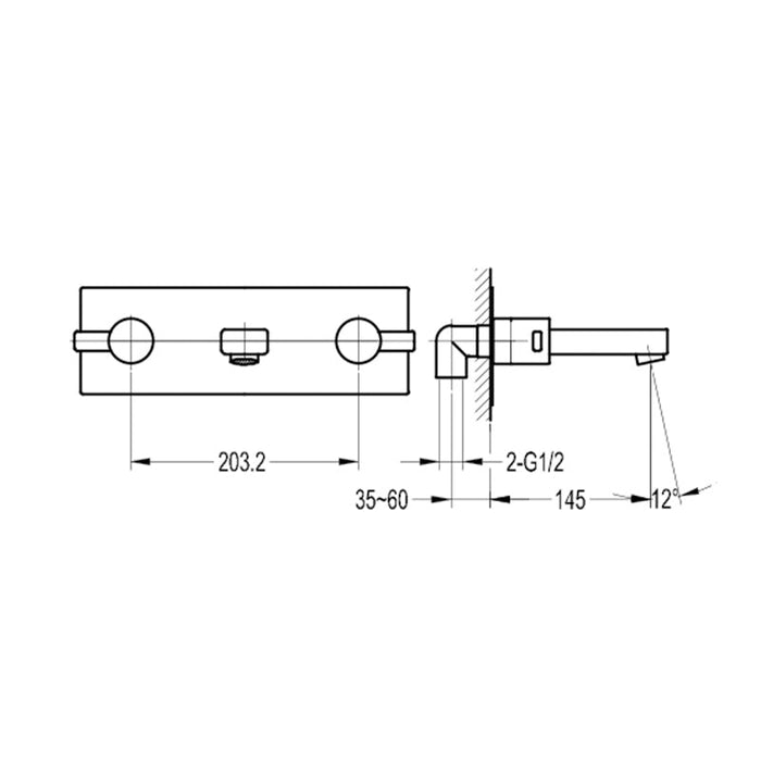 Flova STR8 3-Hole Concealed Basin Mixer with Slotted Clicker Waste Set - Unbeatable Bathrooms