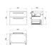 The White Space Scene 600mm Vanity Unit - Wall Hung 2 Drawer Unit - Unbeatable Bathrooms