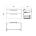 The White Space Scene 600mm Vanity Unit - Wall Hung 2 Drawer Unit - Unbeatable Bathrooms