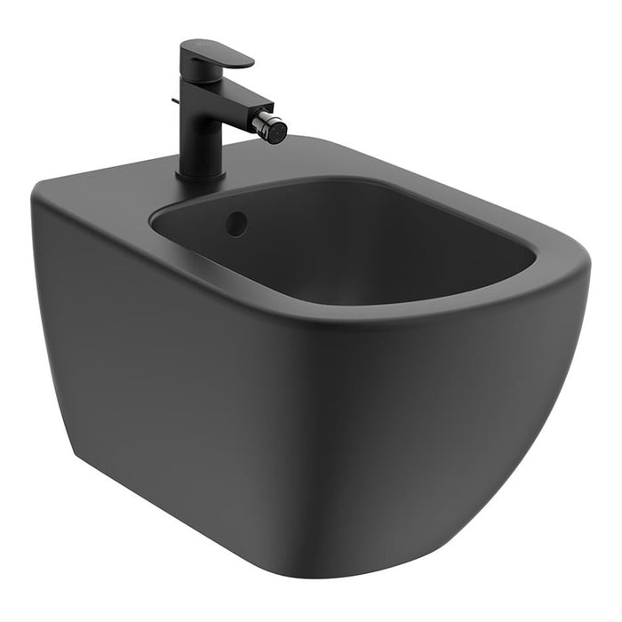 Ideal Standard Tesi Wall Mounted Bidet - 1 Taphole with Hidden Fixations - Unbeatable Bathrooms