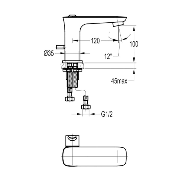 Flova Urban 100Nm Mono Basin Mixer with Clicker Waste Set - Unbeatable Bathrooms