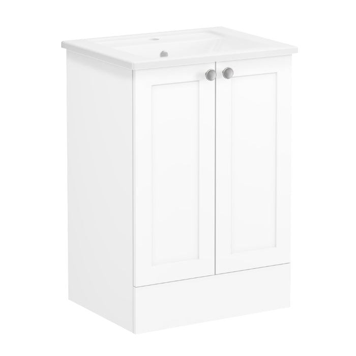 VitrA Root Classic 600mm Vanity Unit - Floor Standing 2 Door Unit with Basin (Various Colours) - Unbeatable Bathrooms