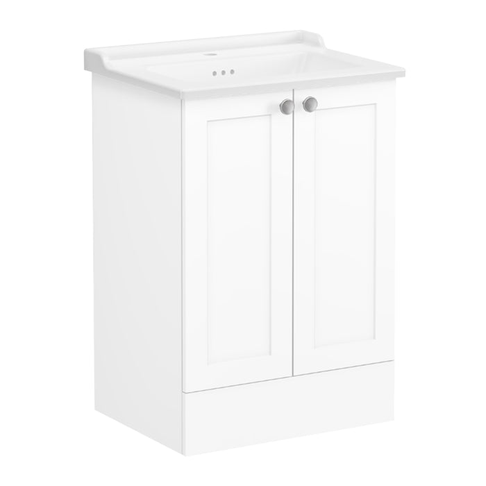 VitrA Root Classic 600mm Vanity Unit - Floor Standing 2 Door Unit with Basin (Various Colours) - Unbeatable Bathrooms