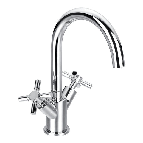 Flova XL Mono Basin Mixer with Slotted Clicker Waste Set - Unbeatable Bathrooms