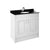 Nuie York 2 Door Floor Standing Vanity Unit with Black Marble Top & 1 Tap Hole Basin - Unbeatable Bathrooms